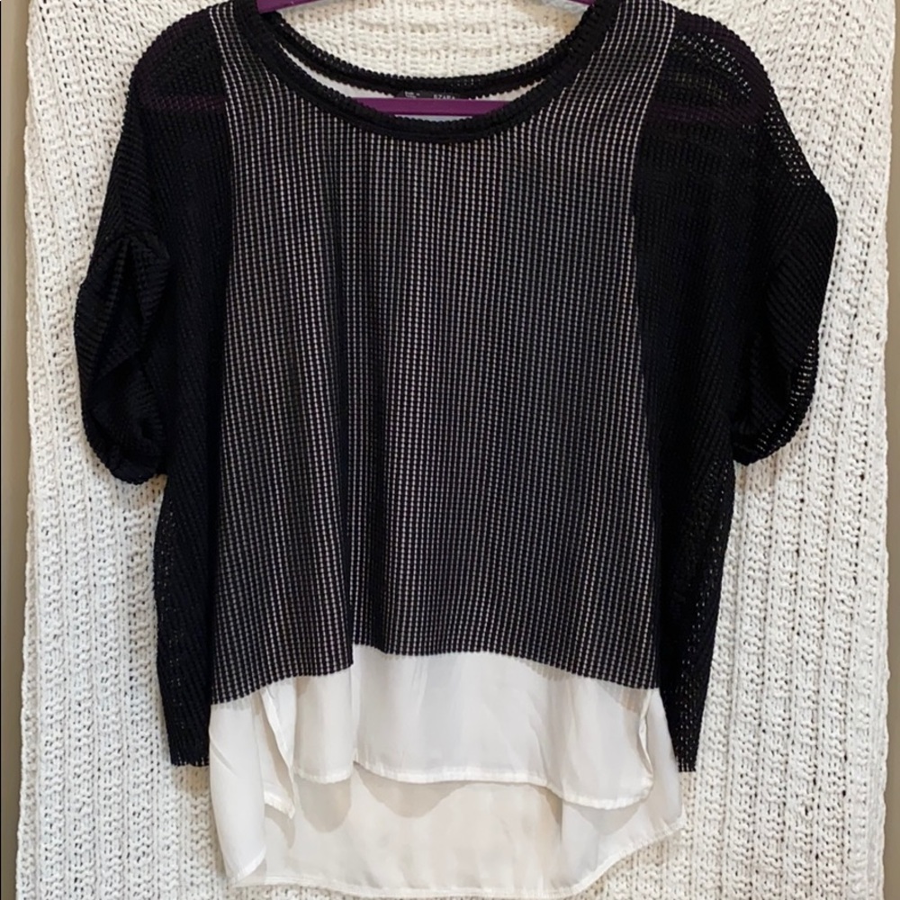 Zara mesh short sleeves top